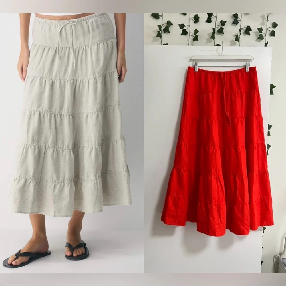 NWOTS Wilfred Bouquet Linen Maxi Skirt Sz M - Picture 2 of 14